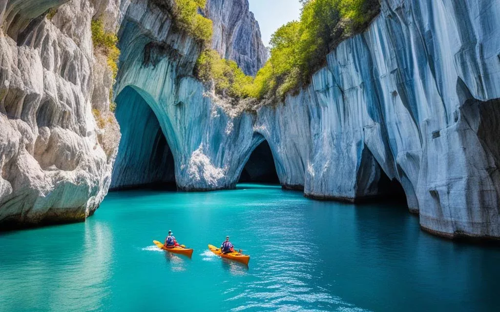Chile Marble Caves boat tours kayaking adventures